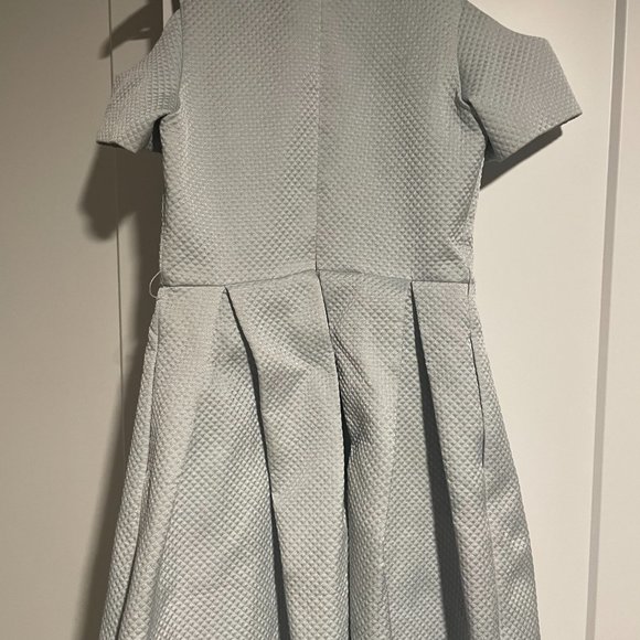 Elle by RW&CO limited edition ice blue fit & flare belted dress - Picture 3 of 4